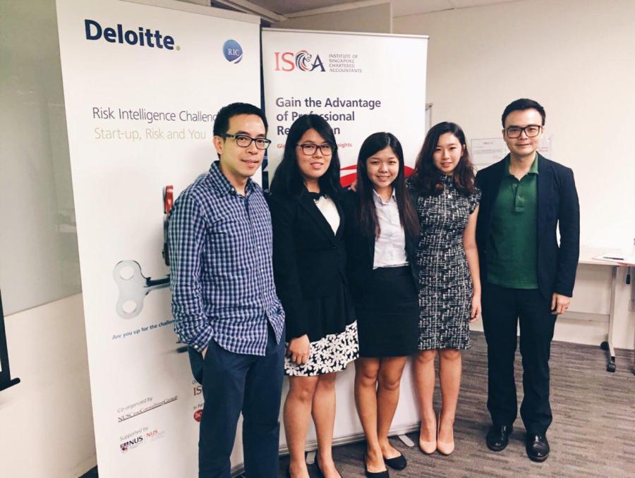 Grace and team at Deloitte’s Risk Intelligence Challenge