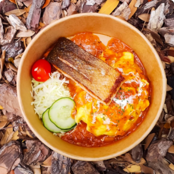 Salmon Omurice Bowl