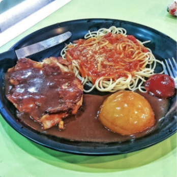 Grilled Chicken Chop Spaghetti