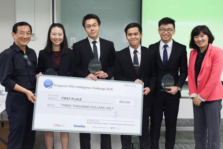 SMU Freshman Team Emerged National Champions in Inter-University Risk Intelligence Challenge 2016